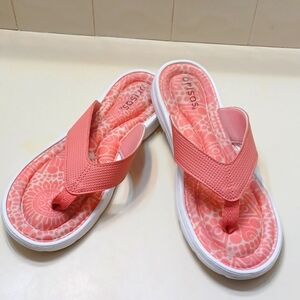 Brisas Pink Chunky Beachy Coral  SlipOn Flip Flops 9M
